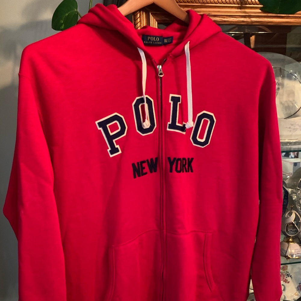 Polo Ralph Lauren full zip hoody 2XLT red
